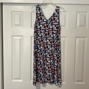 Athleta geometric stretchy sun dress